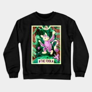 The Fool Lemur Monkey Tarot Card Crewneck Sweatshirt